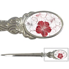 Red Hibiscus Flowers Art Letter Opener