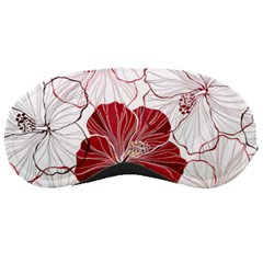 Red Hibiscus Flowers Art Sleeping Mask