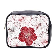 Red Hibiscus Flowers Art Mini Toiletries Bag (two Sides) by Jancukart