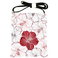 Red Hibiscus Flowers Art Shoulder Sling Bag