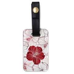 Red Hibiscus Flowers Art Luggage Tag (one Side)