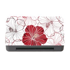 Red Hibiscus Flowers Art Memory Card Reader With Cf