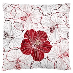 Red Hibiscus Flowers Art Large Cushion Case (one Side)