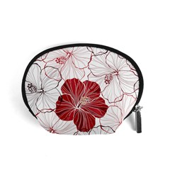 Red Hibiscus Flowers Art Accessory Pouch (small)