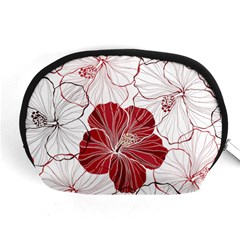 Red Hibiscus Flowers Art Accessory Pouch (medium)