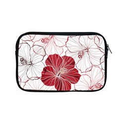 Red Hibiscus Flowers Art Apple Macbook Pro 13  Zipper Case