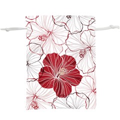 Red Hibiscus Flowers Art Lightweight Drawstring Pouch (xl)