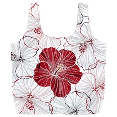 Red Hibiscus Flowers Art Full Print Recycle Bag (xxxl) by Jancukart