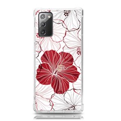 Red Hibiscus Flowers Art Samsung Galaxy Note 20 Tpu Uv Case by Jancukart