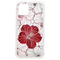 Red Hibiscus Flowers Art Iphone 12 Mini Tpu Uv Print Case	 by Jancukart