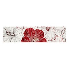 Red Hibiscus Flowers Art Banner And Sign 4  X 1 