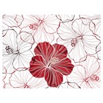 Red Hibiscus Flowers Art Premium Plush Fleece Blanket (Extra Small) 40 x30  Blanket Front