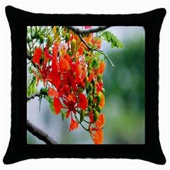 Gathering Sping Flowers  Throw Pillow Case (black) by artworkshop