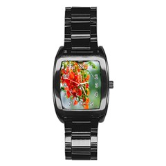 Gathering Sping Flowers  Stainless Steel Barrel Watch by artworkshop