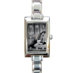 Acoustic Guitar Rectangle Italian Charm Watch by artworkshop