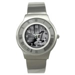 Acoustic Guitar Stainless Steel Watch Front