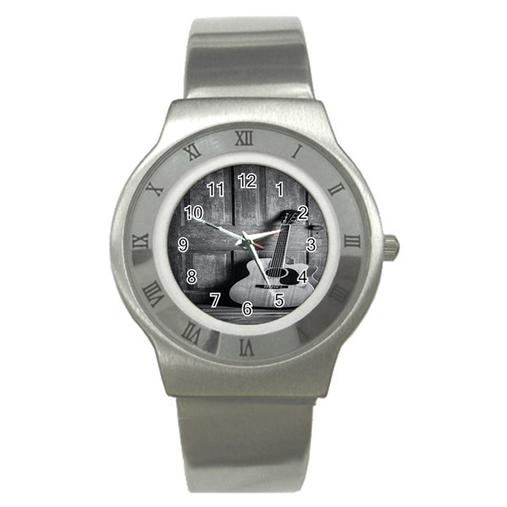 Acoustic Guitar Stainless Steel Watch