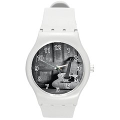 Acoustic Guitar Round Plastic Sport Watch (m) by artworkshop