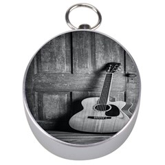 Acoustic Guitar Silver Compasses by artworkshop