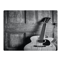 Acoustic Guitar Premium Plush Fleece Blanket (mini) by artworkshop