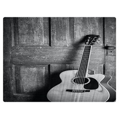 Acoustic Guitar One Side Premium Plush Fleece Blanket (extra Small) by artworkshop