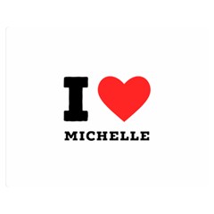 I Love Michelle One Side Premium Plush Fleece Blanket (medium) by ilovewhateva