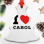 I love carol Christmas Tree Ornament (Two Sides) Back