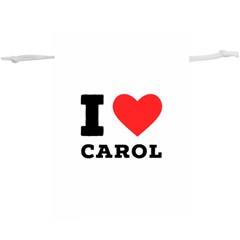 I Love Carol Lightweight Drawstring Pouch (xl) by ilovewhateva