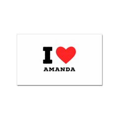 I Love Amanda Sticker (rectangular) by ilovewhateva