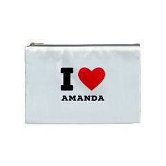 I Love Amanda Cosmetic Bag (medium) by ilovewhateva