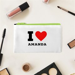 I Love Amanda Cosmetic Bag (xs) by ilovewhateva