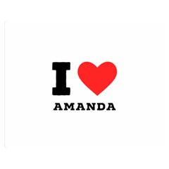 I Love Amanda One Side Premium Plush Fleece Blanket (medium) by ilovewhateva