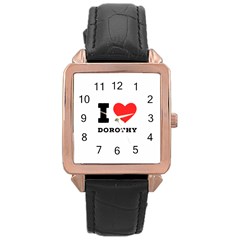 I Love Dorothy  Rose Gold Leather Watch  by ilovewhateva