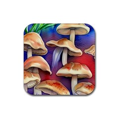 Mushroom Rubber Coaster (square) by GardenOfOphir