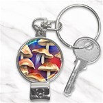 Mushroom Nail Clippers Key Chain Front