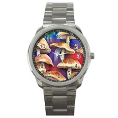 Mushroom Sport Metal Watch by GardenOfOphir