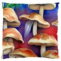 Mushroom Large Cushion Case (two Sides) by GardenOfOphir