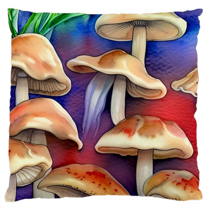 Mushroom Standard Premium Plush Fleece Cushion Case (One Side)