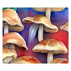 Mushroom Premium Plush Fleece Blanket (small) by GardenOfOphir