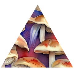 Mushroom Wooden Puzzle Triangle by GardenOfOphir