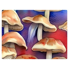 Mushroom One Side Premium Plush Fleece Blanket (extra Small) by GardenOfOphir