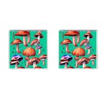 Mushroom Forest Cufflinks (Square) Front(Pair)