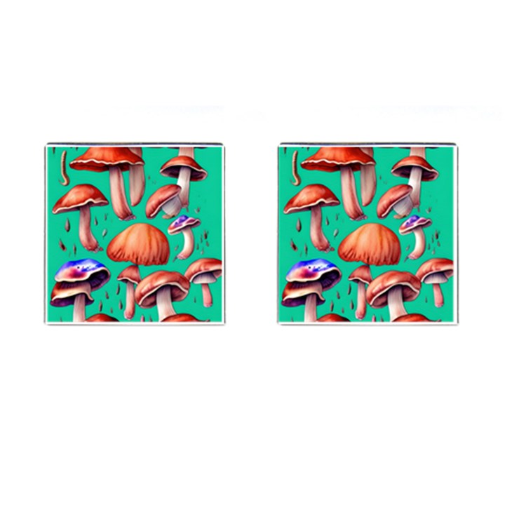 Mushroom Forest Cufflinks (Square)