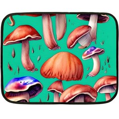 Mushroom Forest One Side Fleece Blanket (mini)