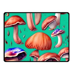 Mushroom Forest One Side Fleece Blanket (small) by GardenOfOphir