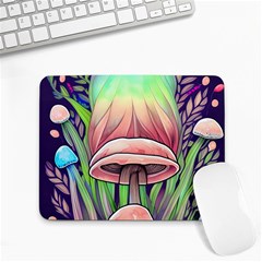 Tiny Forest Mushrooms Small Mousepad by GardenOfOphir