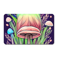 Tiny Forest Mushrooms Magnet (rectangular) by GardenOfOphir