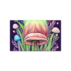 Tiny Forest Mushrooms Sticker Rectangular (10 Pack)