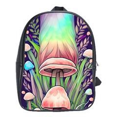 Tiny Forest Mushrooms School Bag (large) by GardenOfOphir