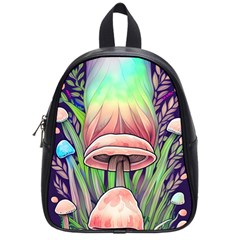 Tiny Forest Mushrooms School Bag (small) by GardenOfOphir